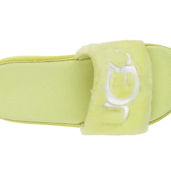 UGG Laton Fur Slide SZ 7 BRAND NEW 💛⭐️🌻🌝 - Picture 8 of 10